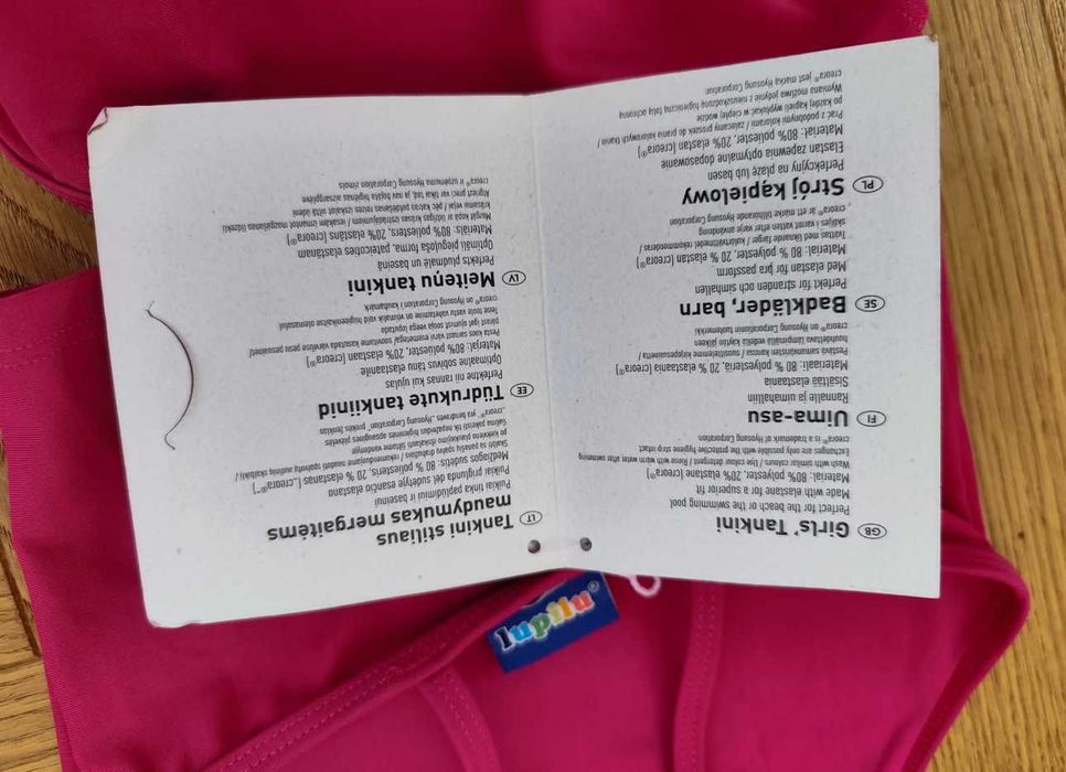 Zestaw 2szt- nowy strój kąpielowy 86/92 stroje różowe jedno dwu