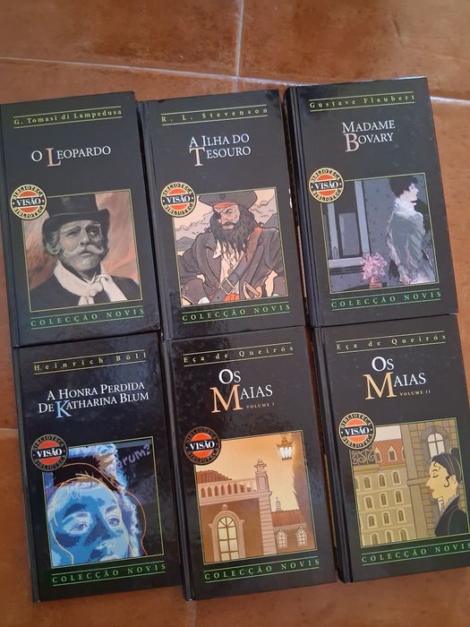 Livros ( Os Maias, O Leopardo, A Ilha do tesouro, Madame Bovary...