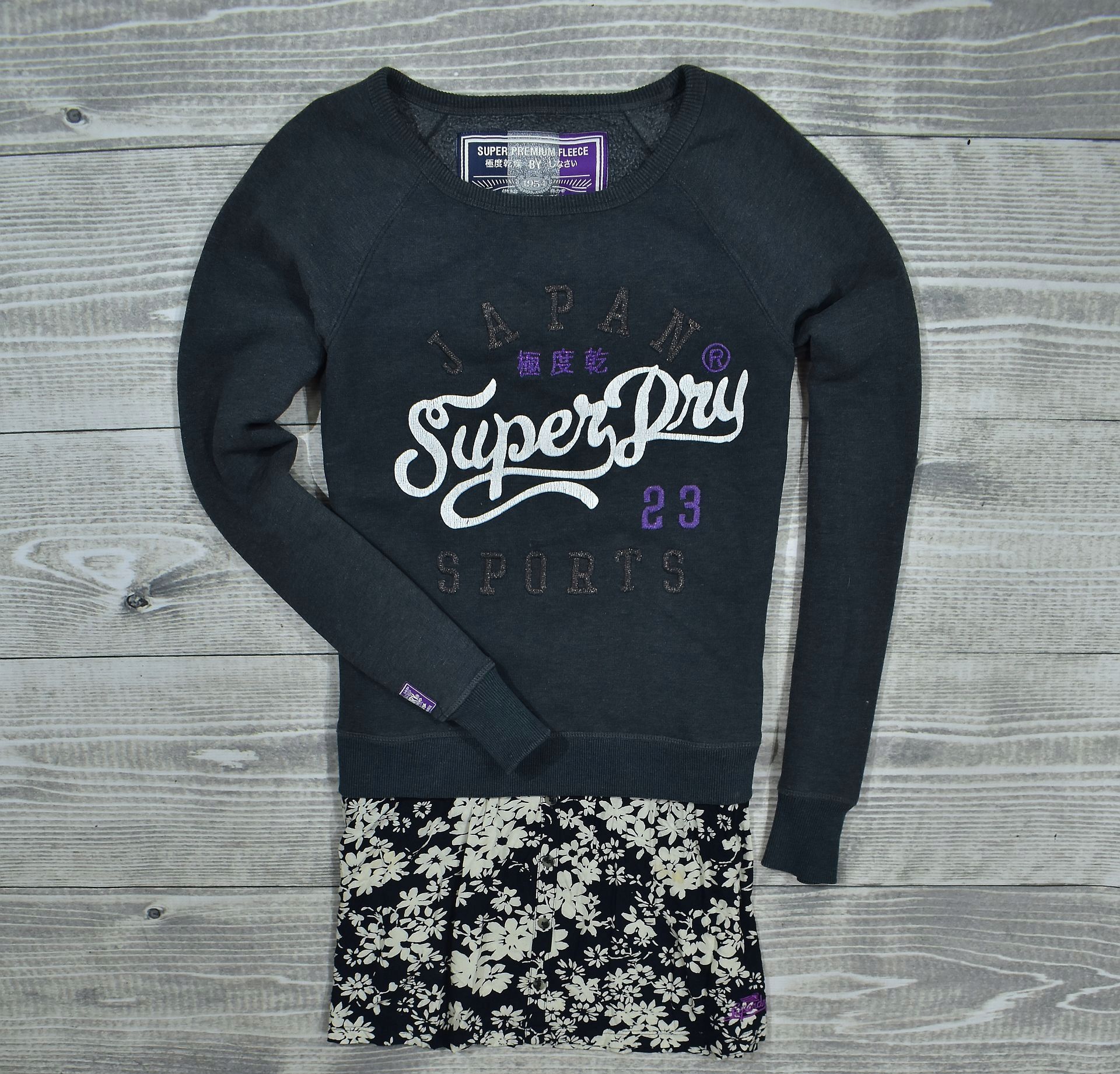 SUPERDRY Dresowa Sukienka Weekendowa Sweat Dress L