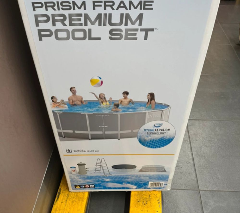 Piscina Redonda com bomba filtro, escada e lençóis, 457x107 cm - Intex