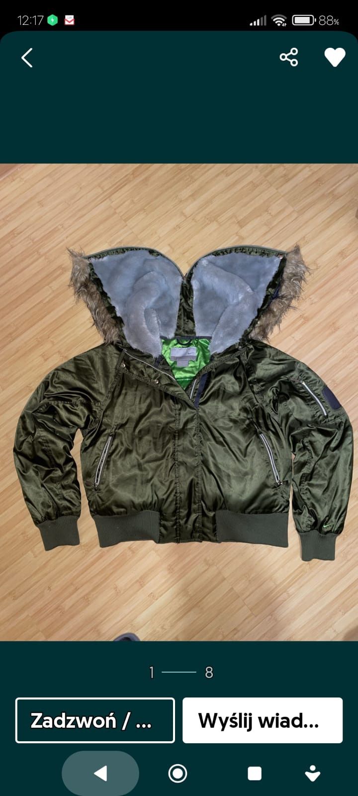 Nike kurtka bomberka N2B, styl Alpha, Flyers r.L st.B.D.