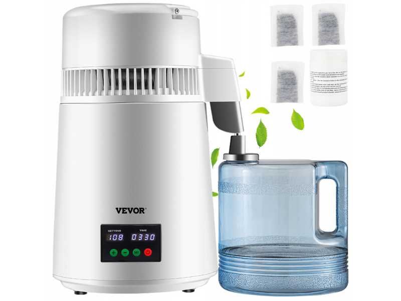 Destylator do wody destylarka oczyszczacz wody 4L 1L/H baniak + filtry