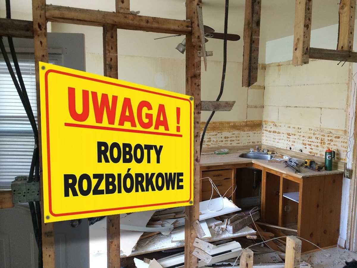 "demolka", wyburzanie scian,kucie płytek, wynoszenie gruzu, rozbiórki,