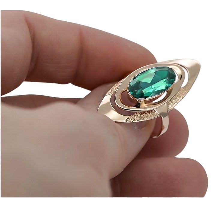 Vintage 14k różowe złoto Pierścionek z Szafirem, Poznań biżuteria