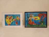 2 quadros de arte abstracta (autor: Lobo)