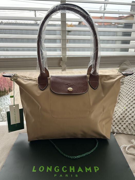 Torebka Longchamp kawa z mlekiem M