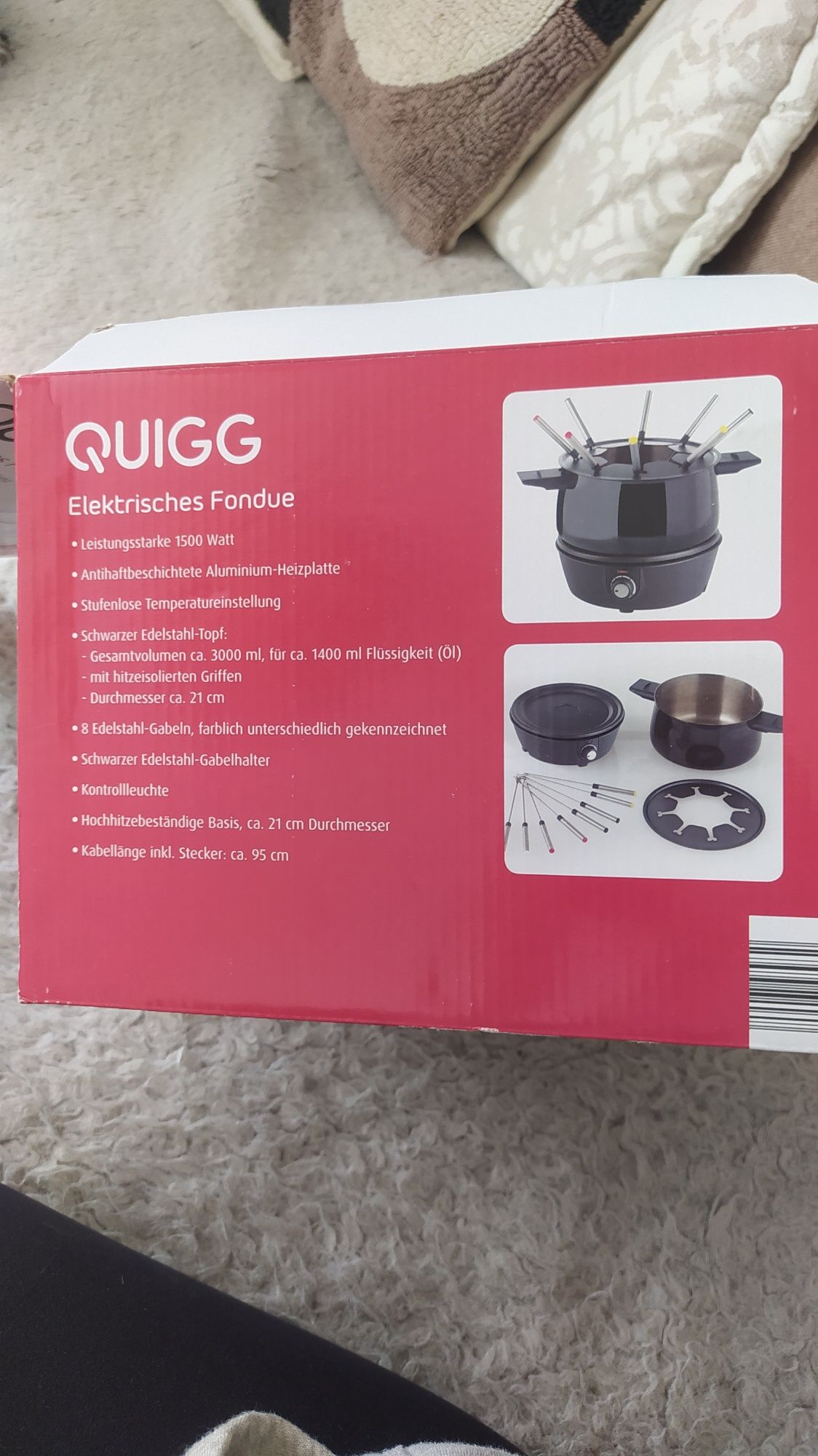 Quigg fondue elektryczny