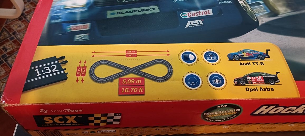 pista de carros SCX Scalextric 1:32 Hockenheim DTM Series quase nova