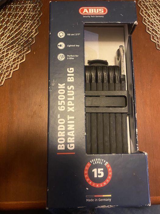 Abus granit bordo big 110cm Blokada rowerowa