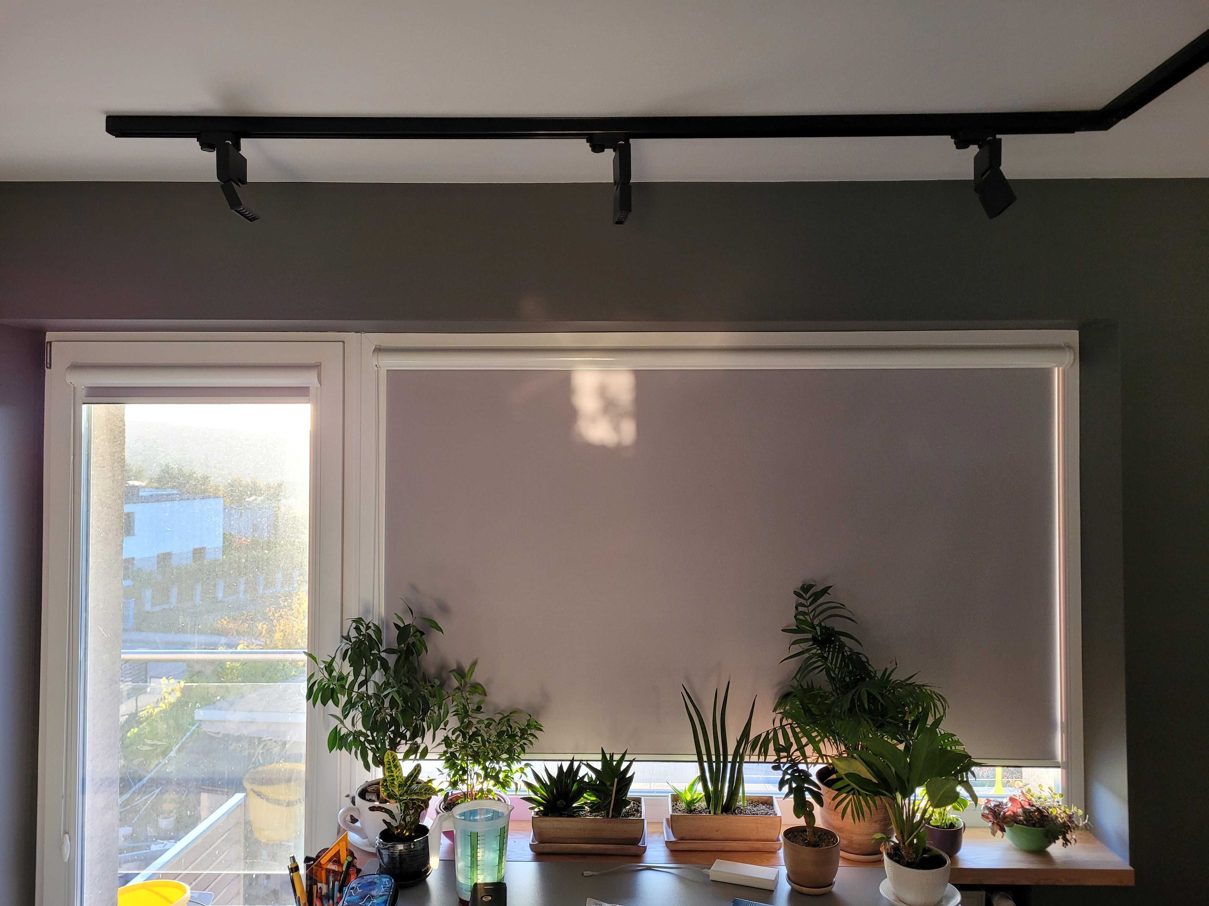 Lampa reflektor led 3 sztuki + szyna 2m czarny