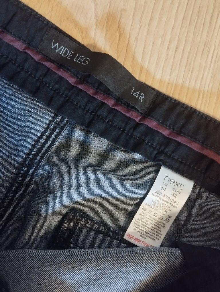 Szerokie dżinsy wide leg, Next, rozmiar 42