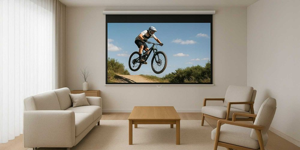 Підвісний екран для проектора 80 дюймів. 177 x 99 см. Подвесной экран