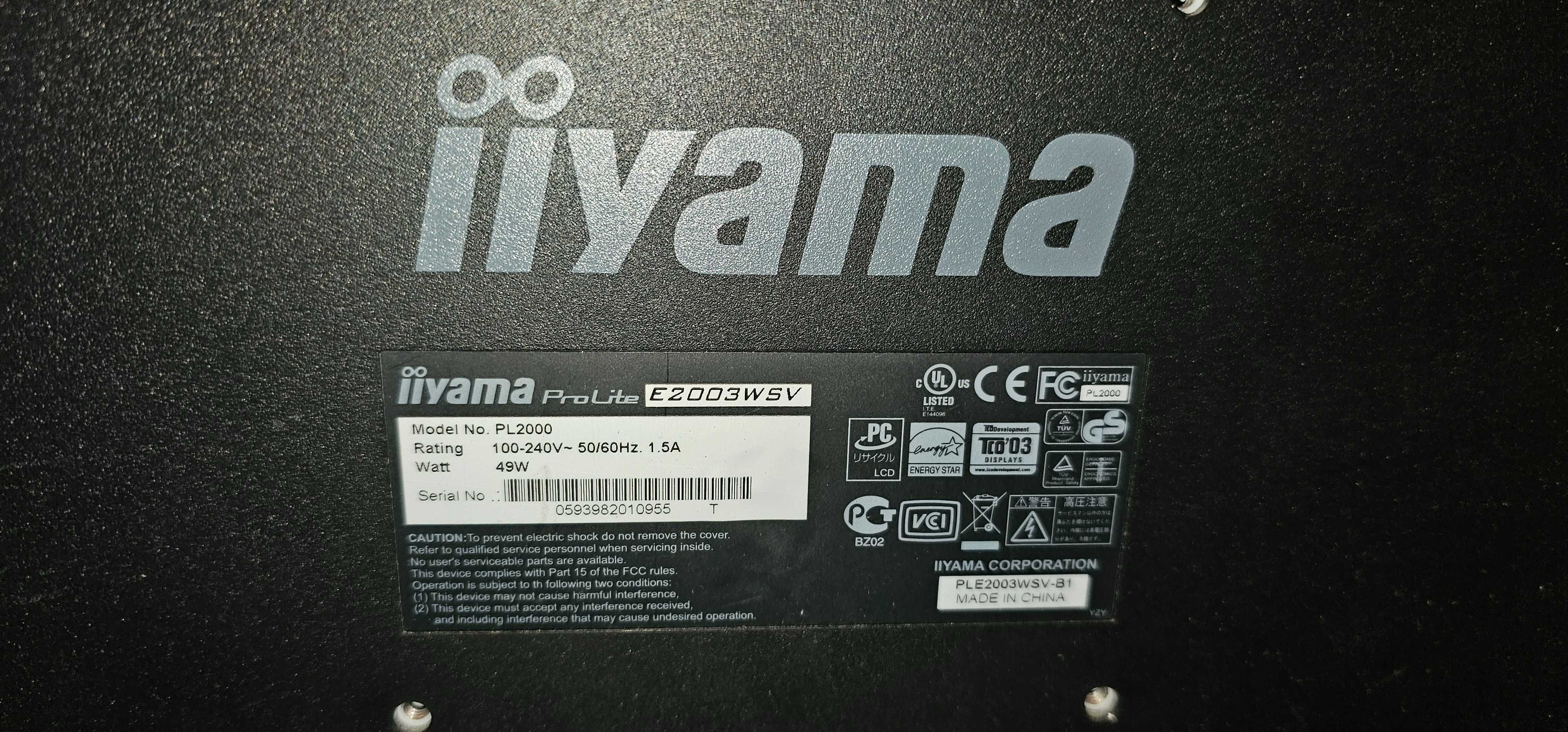 Monitor iiyama ProLite PL2000