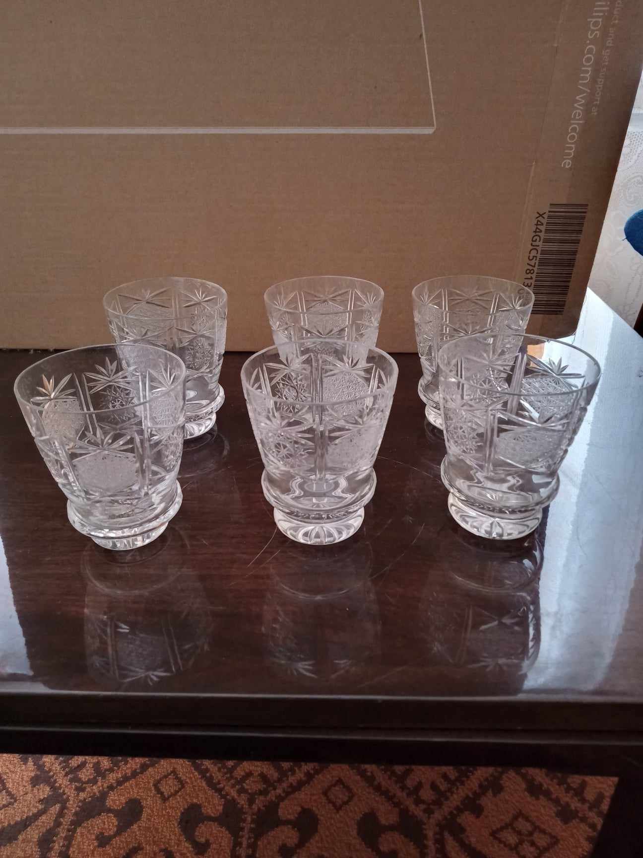 Kryształ szklanki 6 sztuk