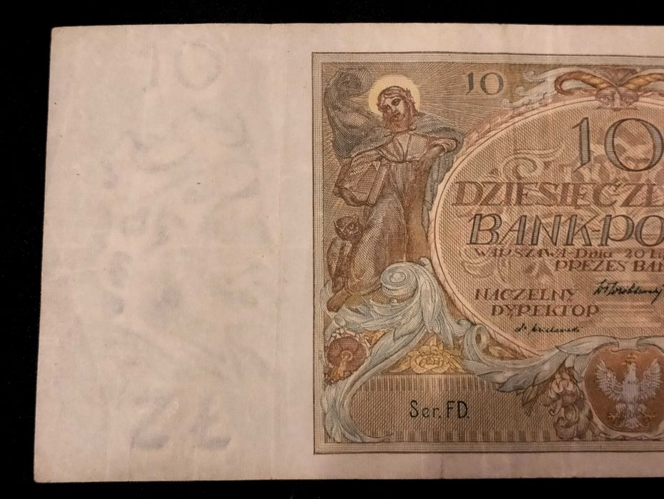 10 złotych z 1929 banknot, seria FD