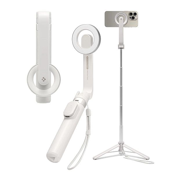 Spigen S571W Magsafe Bluetooth Selfie Stick Tripod Dune Beige