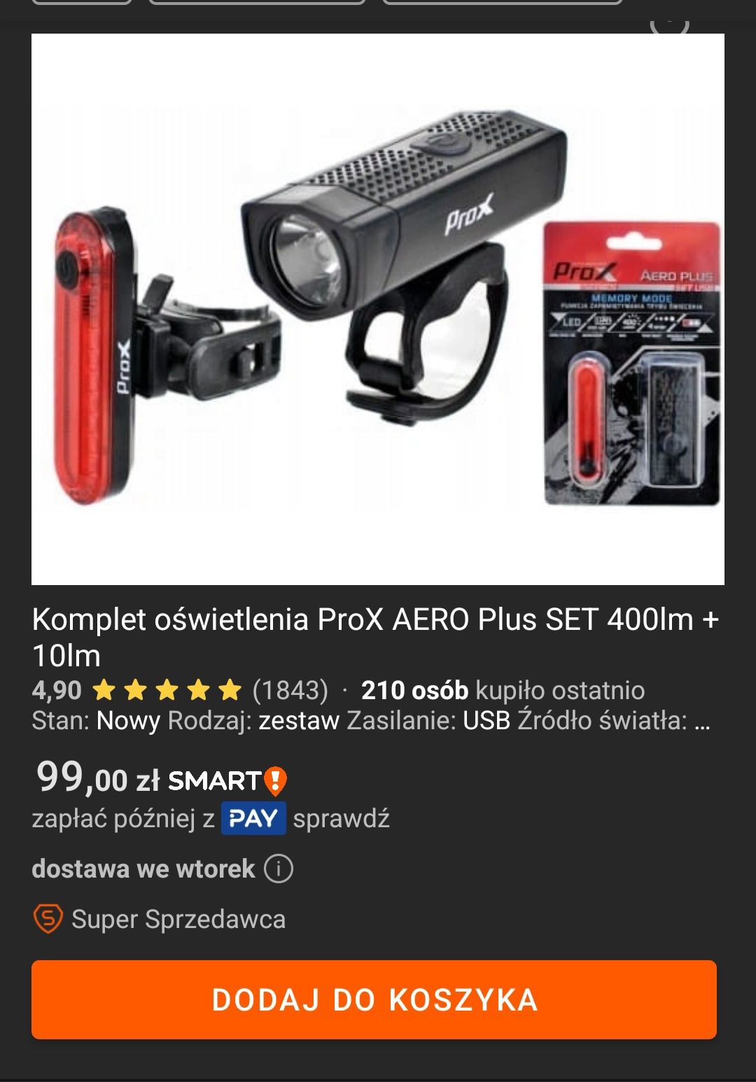 Lampki Prox komplet, usb