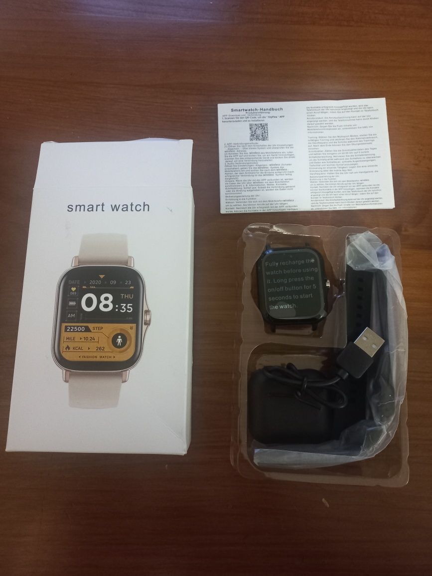 Smartwatch novo preto com 2 braceletes