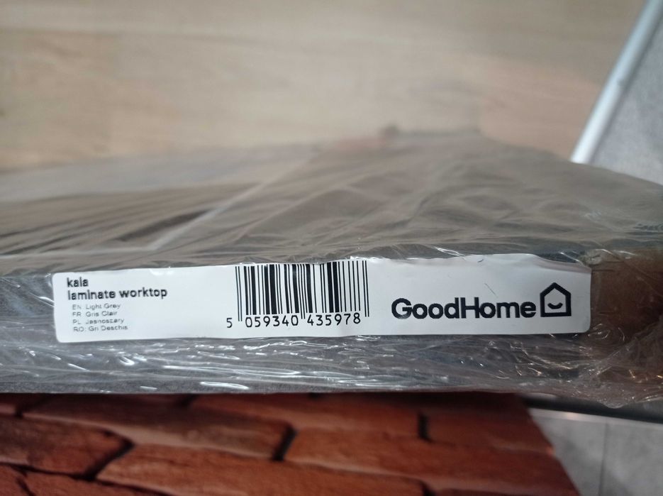 Blat laminowany GoodHome Kala 3,8 x 62 x 150 cm light grey  jasnoszary