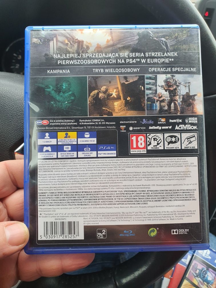 Gra na Playstation 4,5 Call of Duży Modern Warfare super stan