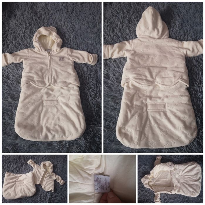 Kombinezon kremowy, dwuczęściowy