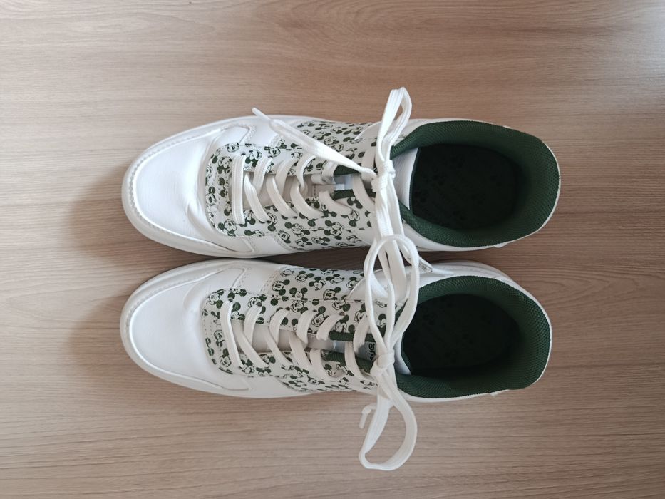 Buty sprandi biało-zielone myszka Miki