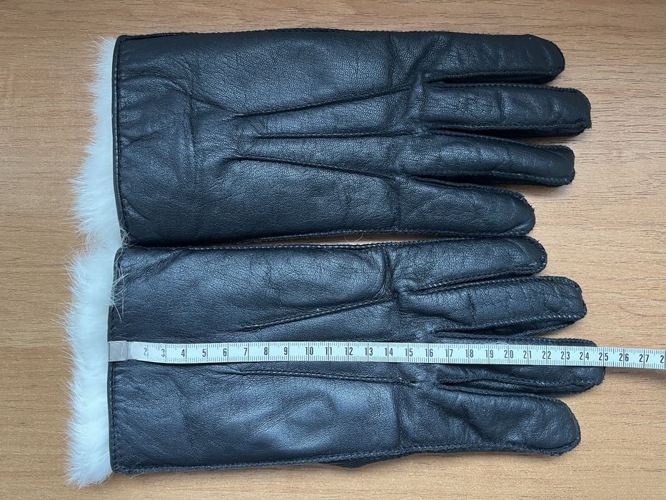 Перчатки мужские. Кожа, натуральный мех. Размер 11.