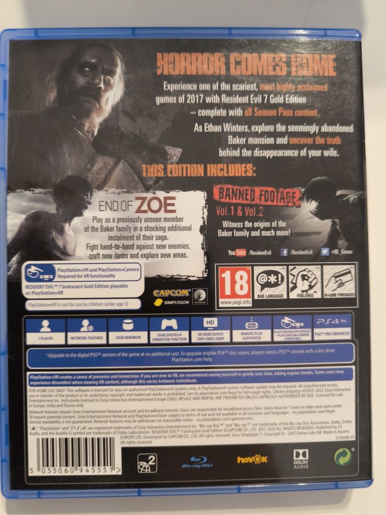 Ps4 Resident Evil Biohazard pl Gold edition pl możliwa zamiana