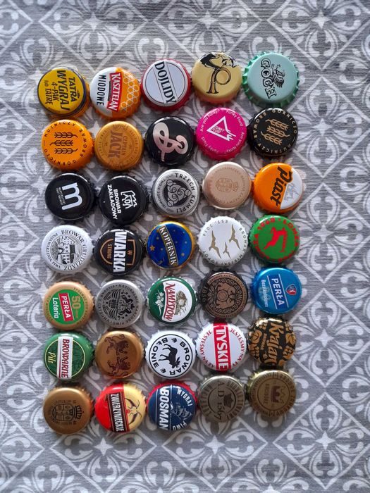 Zestaw polskie kapsle piwne nr3 - 35 szt.