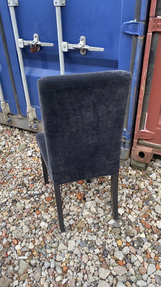Krzesło Henriksdal, Ikea, szary i czarny pokrowiec