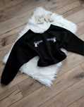 Czarna bluza oversize Charlene pistolety ocieplana