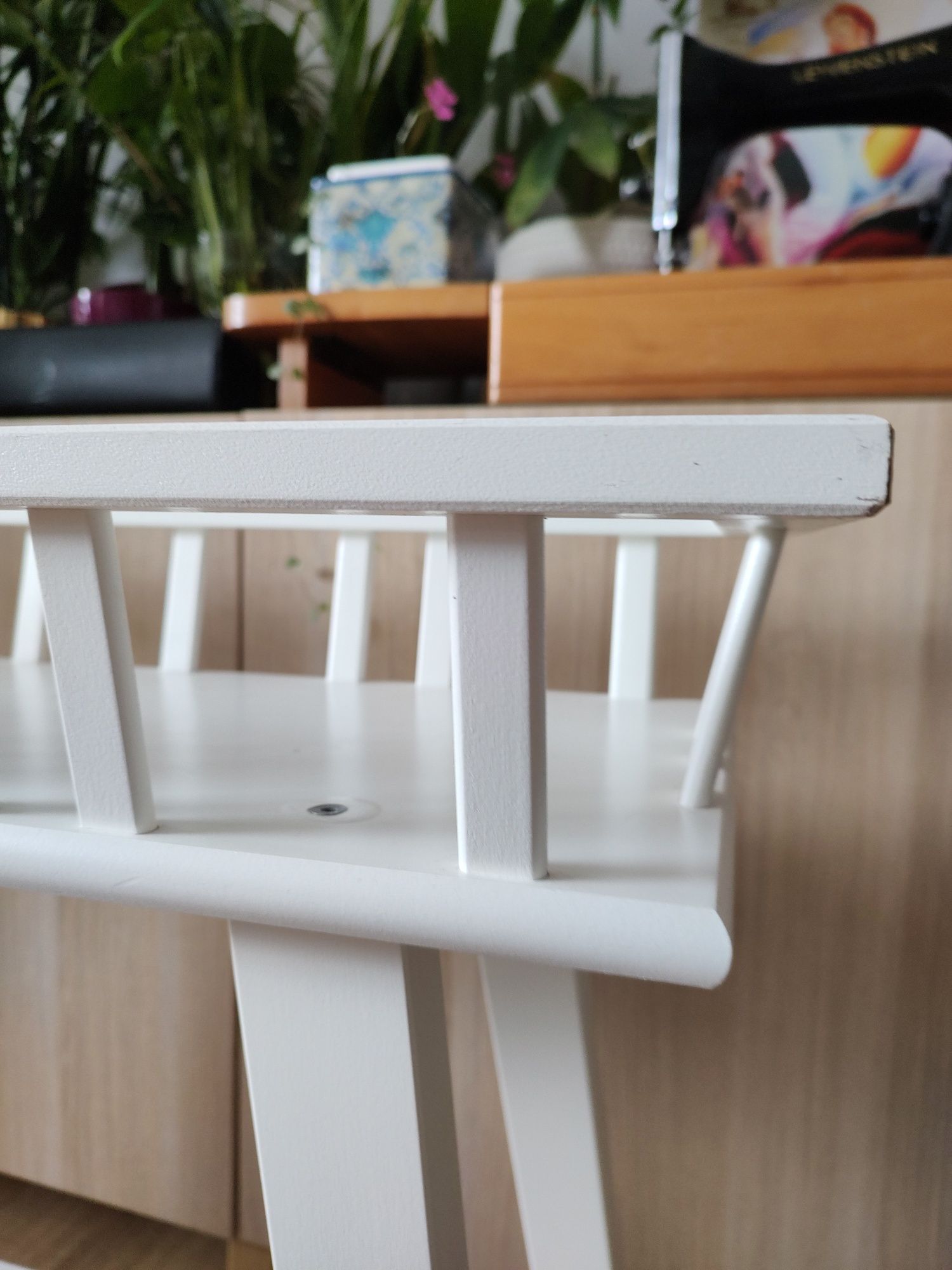 Kwietnik drewniany biały Ikea lantliv