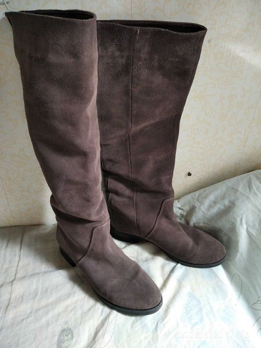 Сапоги замшевые кор