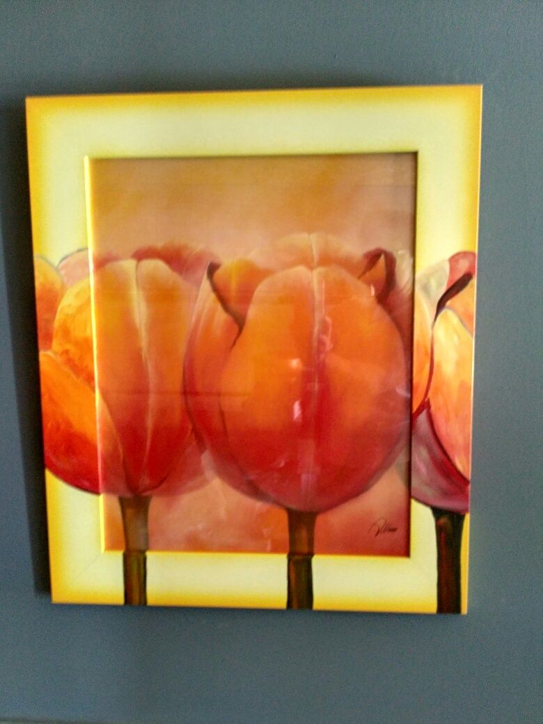 Obraz tulipany z ramą