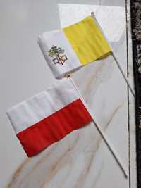 Flagi 2 szt. polska i papieska