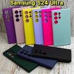 Не пачкаются. Чехол Silicone Case на Samsung S24 Ultra Микрофибра