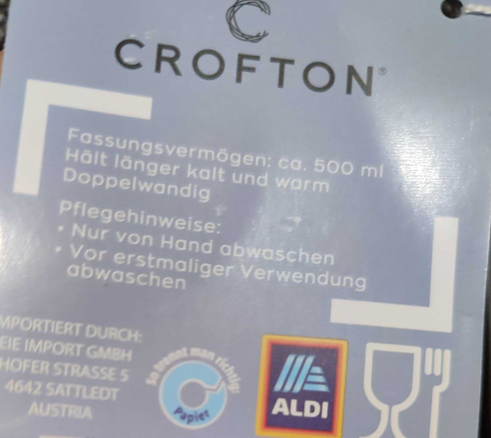 Термопляшка з нержавіючої сталі Crofton Бельгія 500 мл.