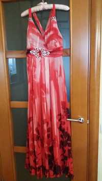 Сукня вечірня червона сарафан під шовк довгий платье выпускное выпуск