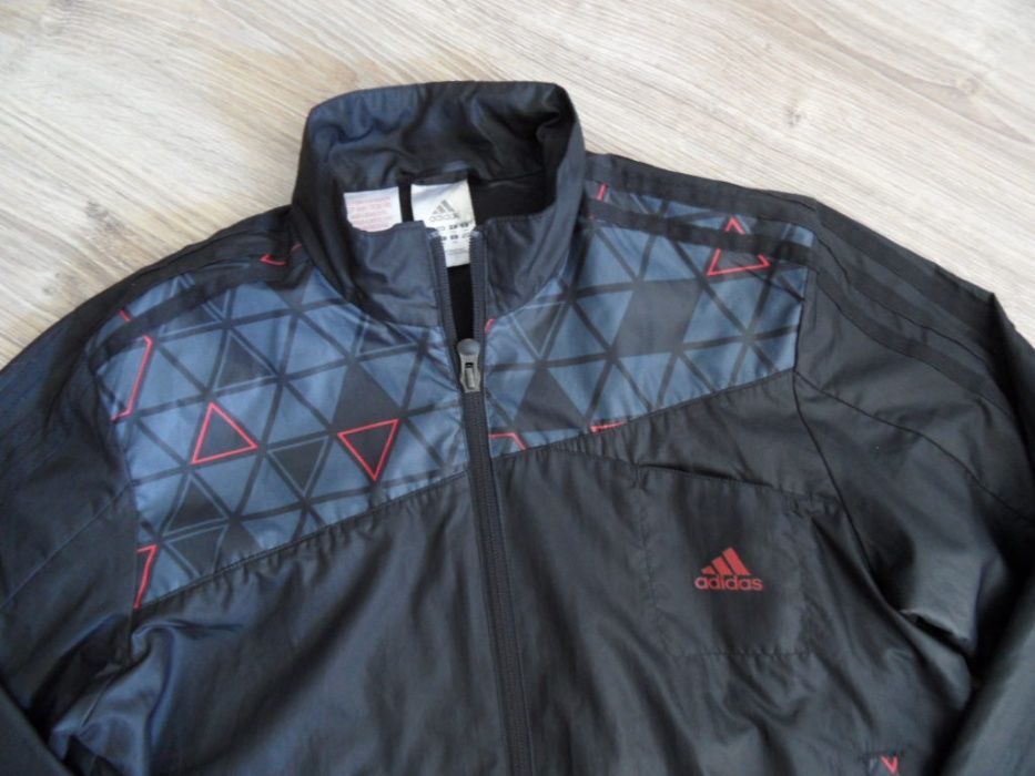 Adidas super kurtka wiatrówka z podszewką logo r. 164 ideał