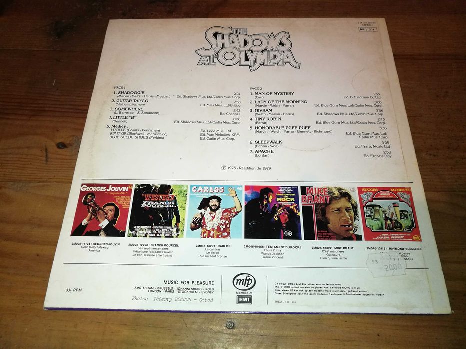 THE   SHADOWS  - The  Shadows   Al'Olympia LP