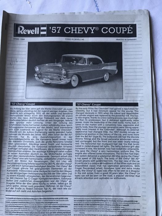 57 Chevy Coupé Revell na hard body e chassis Tamiya