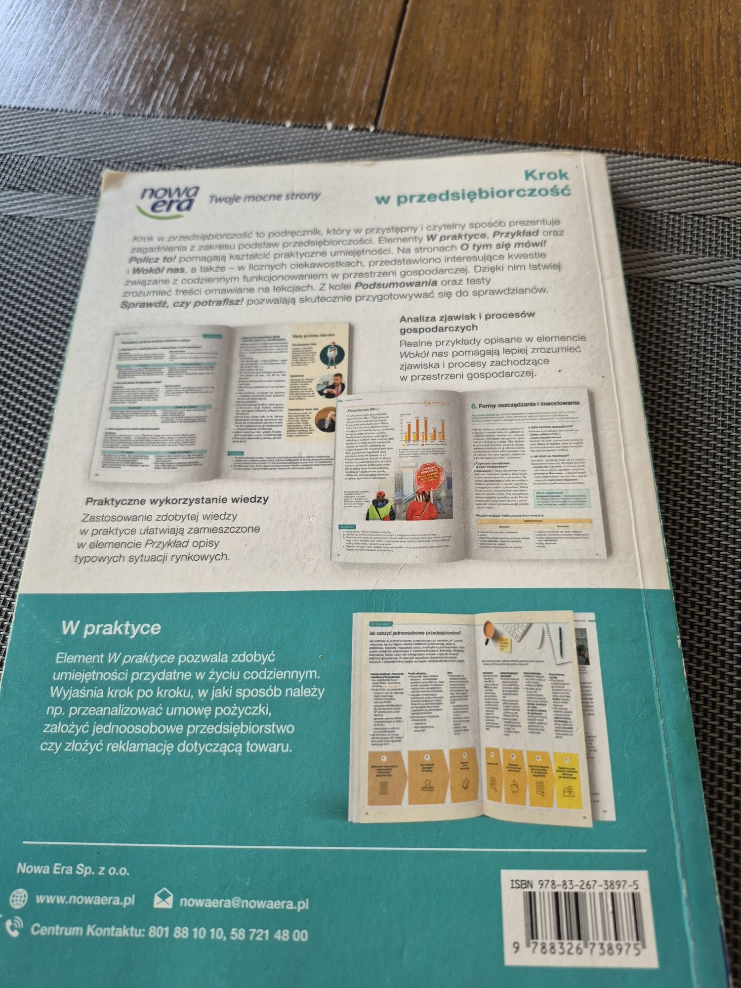 Ksiazka Krok w przedsiębiorczość  liceum ogólnokształcące I technikum