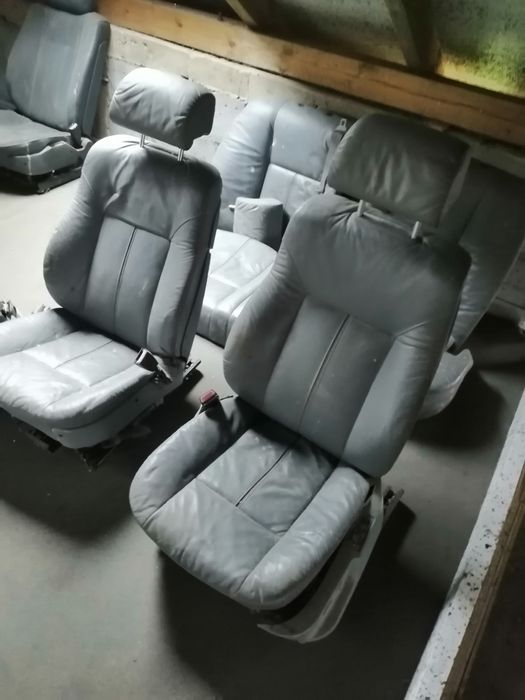 Fotele BMW E38 skóra szara