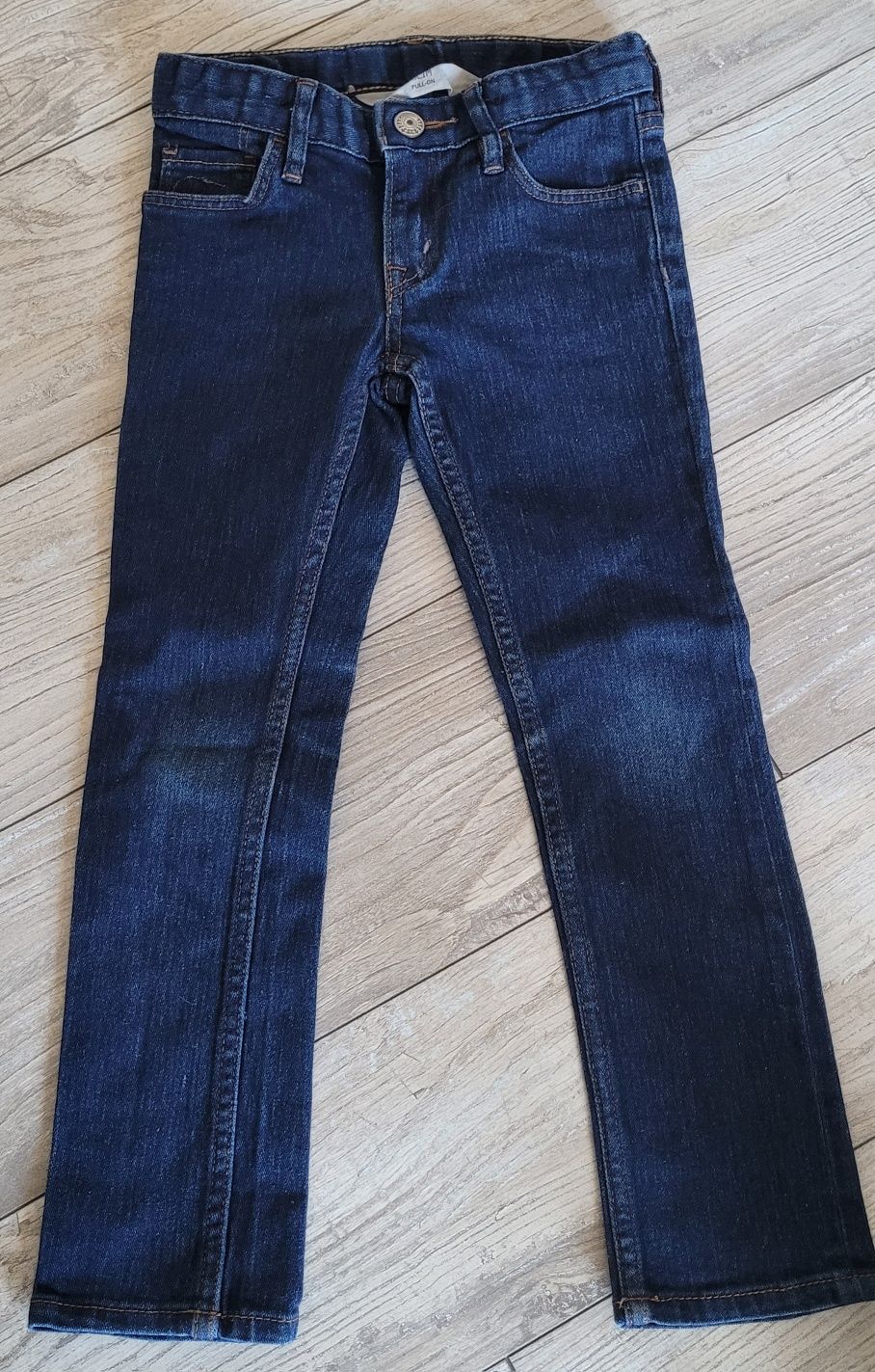 (1). Spodnie dżinsy H&M rozmiar 110 (slim pull on)