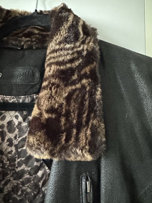 Płaszcz damski skórzany C&A 42