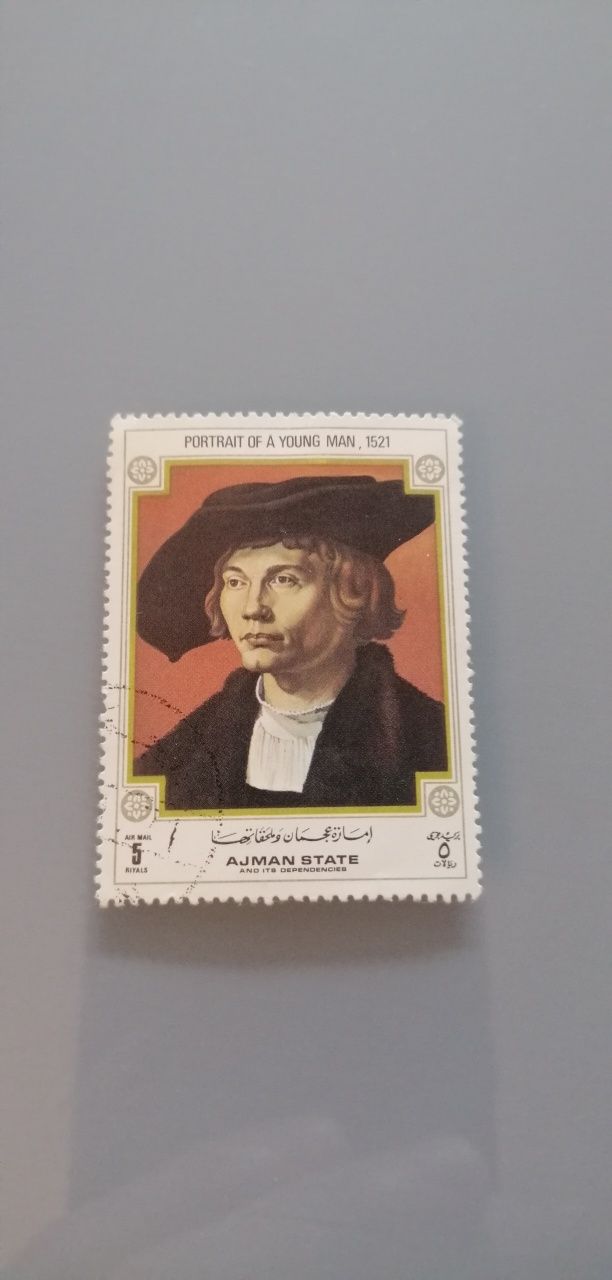 Znaczek pocztowy portrait of Young man Albrecht Durer 1521