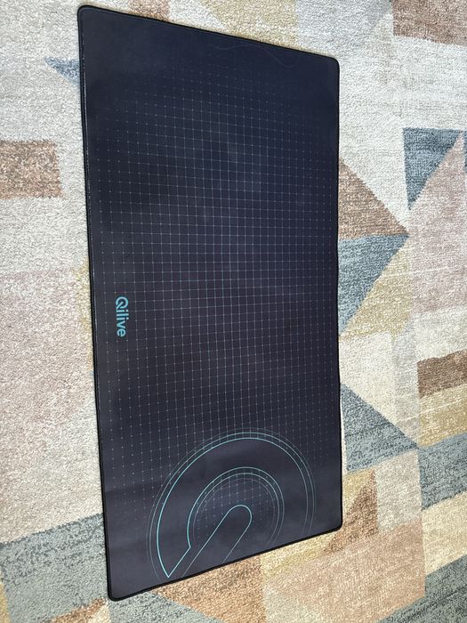 Mousepad gamer 45x90 Qiliver cor preto com detalhes