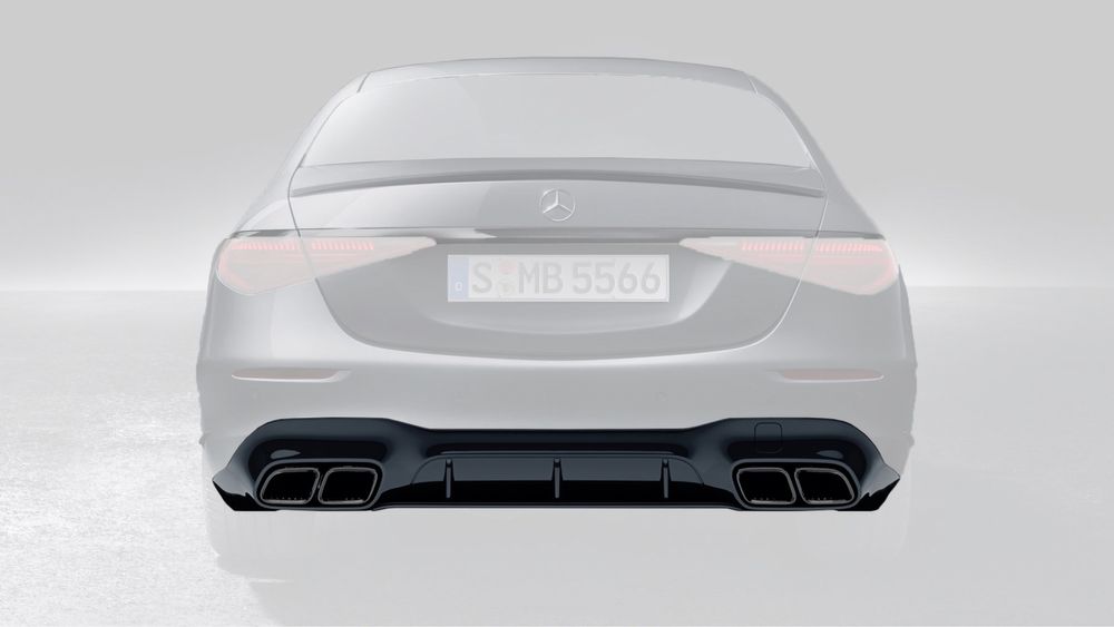 Диффузор S63 AMG W223 S-Class Mercedes накладка бампера губа