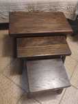 Stoliki trojaki lite drewno vintage