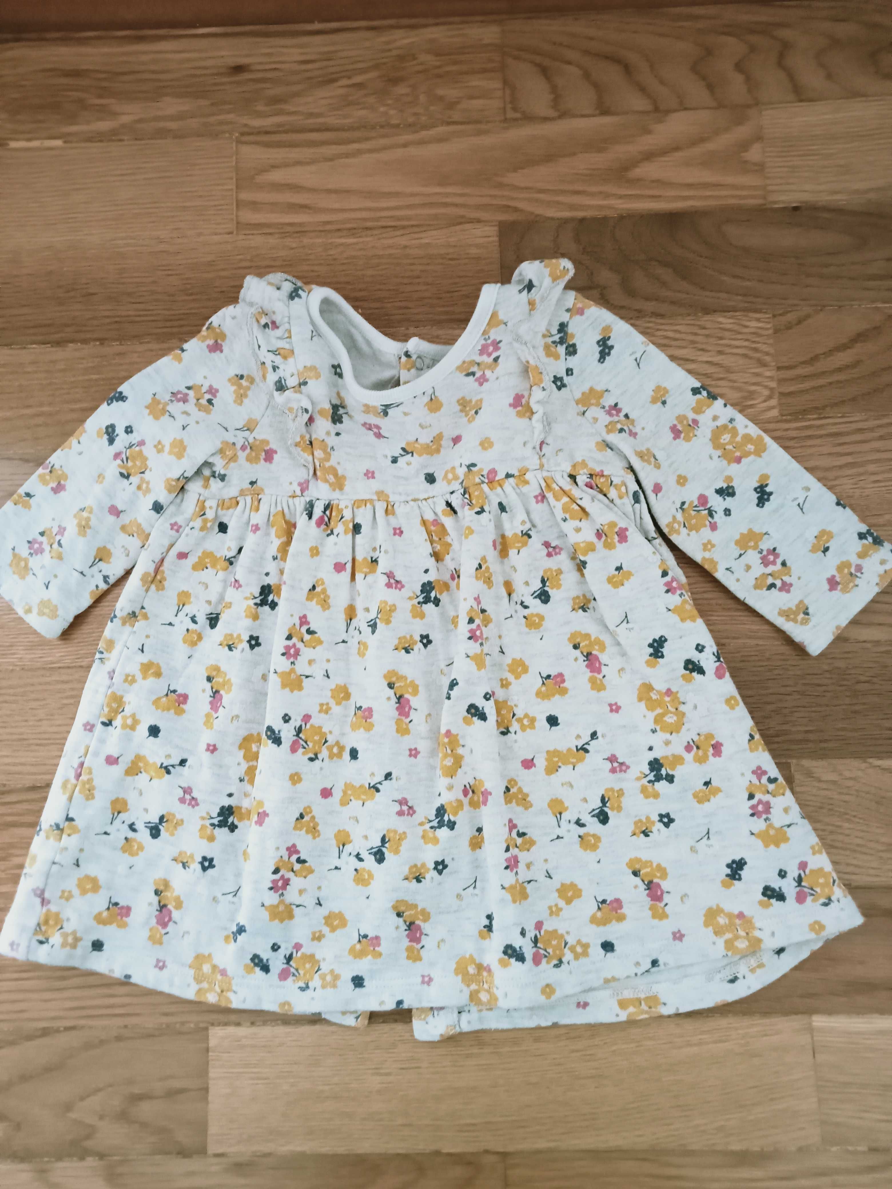 Vestido floral da Petit Bateau_bebé 6 meses